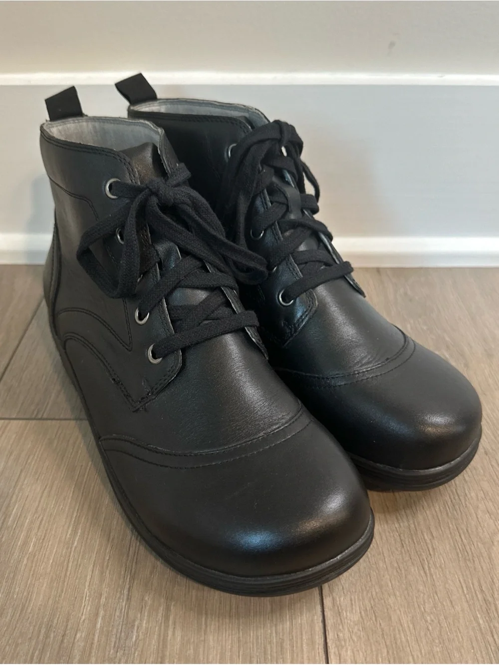 Alegria Size 39 | 9 Kylie Lace Up Oiled Black Ankle Arch Support Comfort Boots